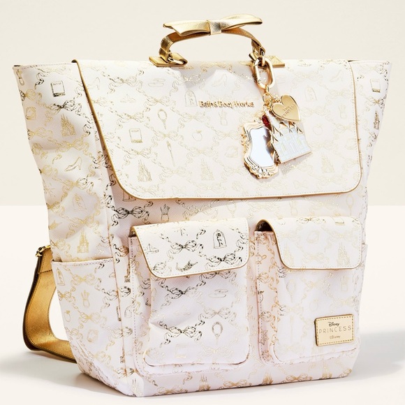 Disney Handbags - Disney Bath and Body Cream and Gold Backpack